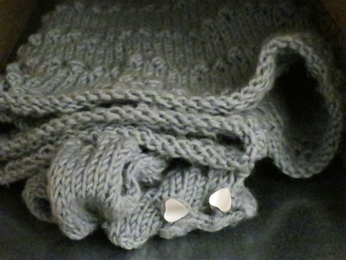 knitted dress ....it got a new spot in the shelves and its sight made me smile each time i passed by today