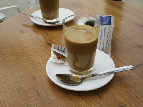 café con leche ....because there is something about these strong little coffee in a glass