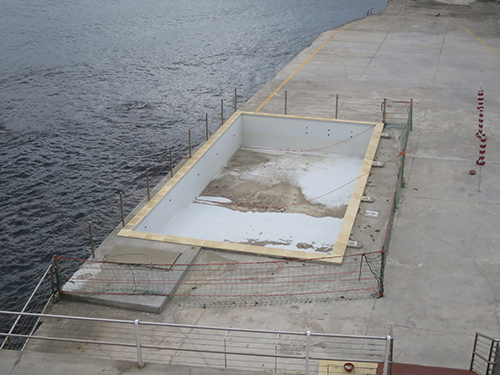 an empty pool ....end of season trips are the best